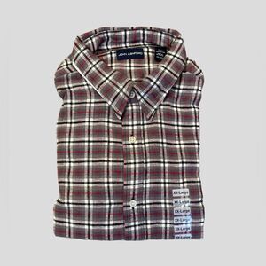 John Ashford Men's Button-Down Long-Sleeve Flannel Shirt